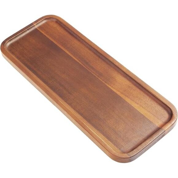 Acacia Wood Serving Tray Mini Charcuterie Board Small Cheese Platter Kitchen - Picture 7 of 7